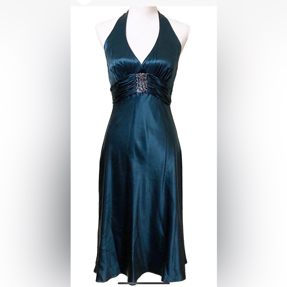 Jones New York Dark Green Backless Dress